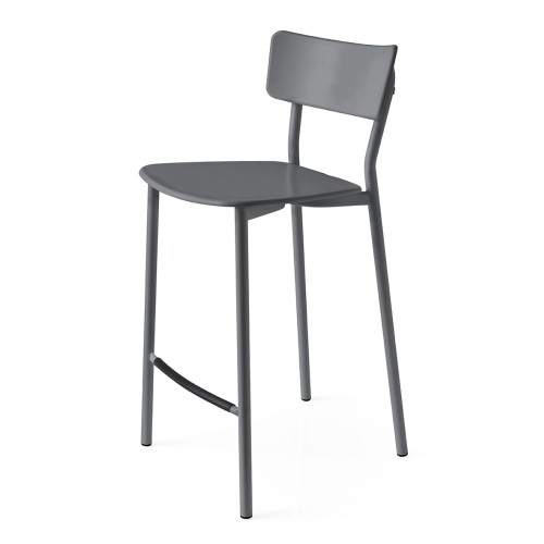 Connubia Stool Jelly Metal CB1969 with metal frame and polypropylene seat of h. 94 cm