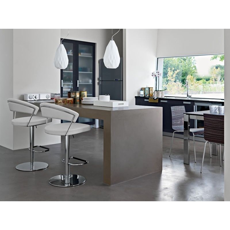  Tabouret pivotant Connubia New York CB1088 avec structure en métal et assise au choix à partir de 110 (97) cm de hauteur - 