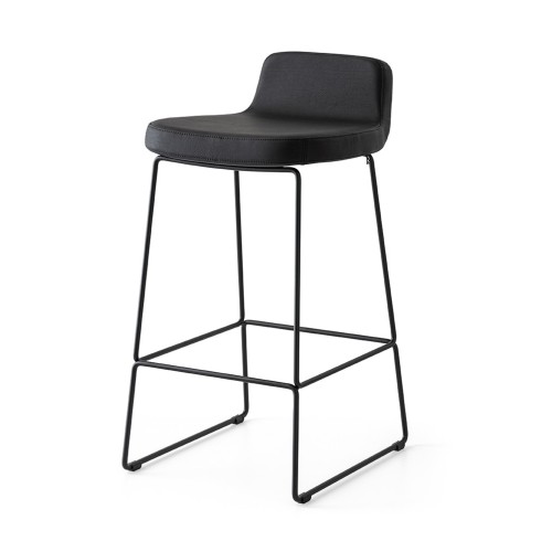 Tabouret Connubia Riley CB2108-MTO avec structure en métal et assise au choix, hauteur 80 cm