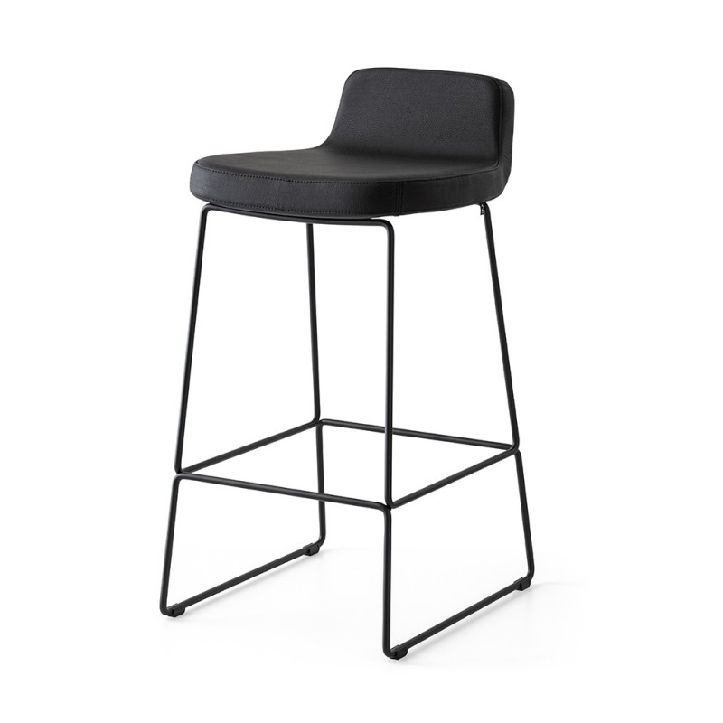  Tabouret Connubia Riley CB2108-MTO avec structure en métal et assise au choix, hauteur 80 cm