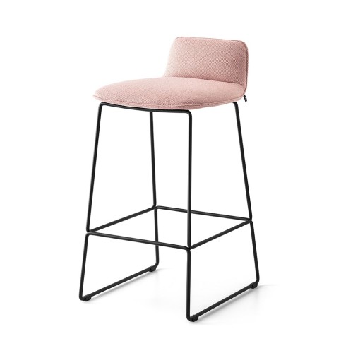 Tabouret Connubia Riley Soft CB2108-A avec structure en métal et assise au choix, hauteur 80 cm