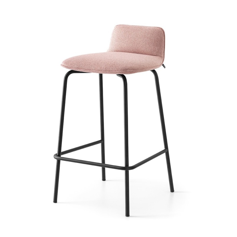  Connubia Riley Soft CB2110-A MTO stool with metal frame and seat of your choice, height 80 cm