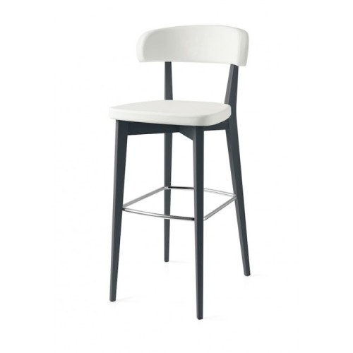 Taburete Connubia Siren CB1542 con estructura de haya y asiento de tela sintética ekos de 98 cm de altura.
