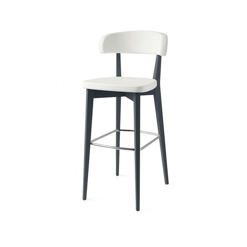  Connubia Siren CB1542 stool with beech frame and 98 cm high ekos synthetic fabric seat