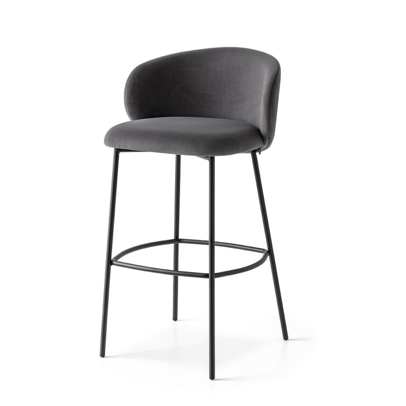  Taburete Connubia Tuka CB1996-MTO con estructura metálica y asiento a elegir, altura 98 cm.