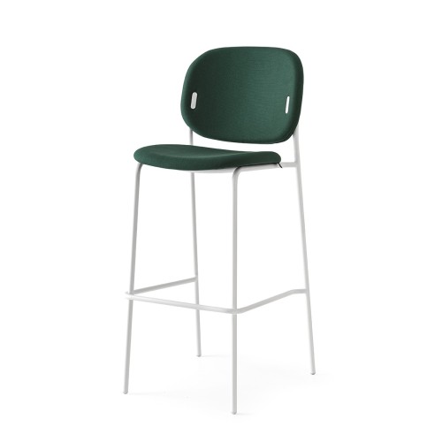 Connubia Stool Yo! CB1992-N with metal structure and seat in plain fabric of h. 109 cm