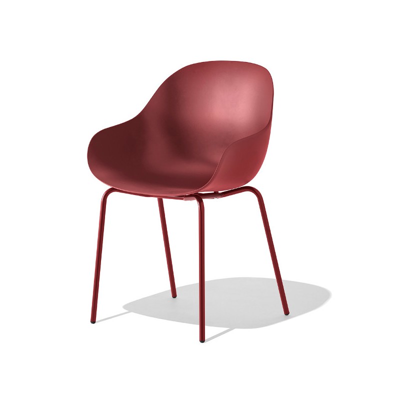  Chaise Connubia Academy CB2137 avec structure en métal et assise au choix - Avec accoudoirs