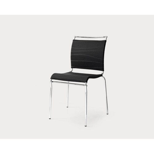 Chaise Connubia Air CB93 avec structure métallique et assise en tissu synthétique résille