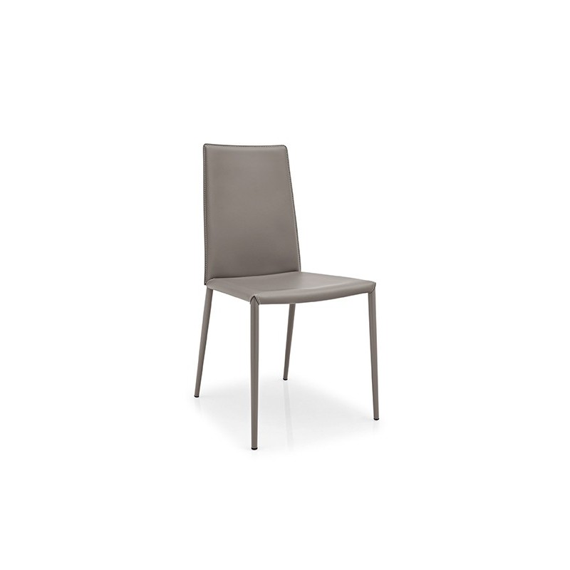  Connubia Boheme CB1257 chair with metal frame and regenerated leather seat