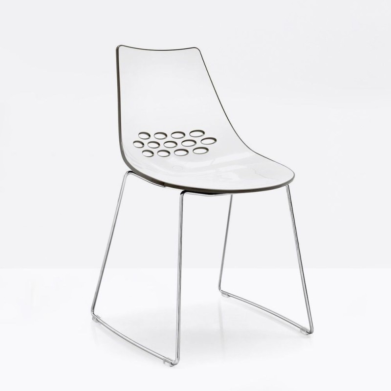  Connubia Chair Jam CB1059 with metal frame and polycarbonate seat of h. 82.5 cm