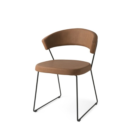 Connubia Chair New York CB1022 with metal structure of h. 75.5 cm