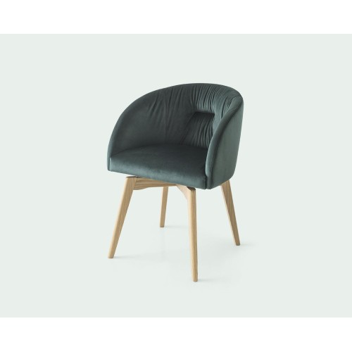 Connubia Chair with armrests Rosie Soft CB1922 with ash structure of h. 79 cm