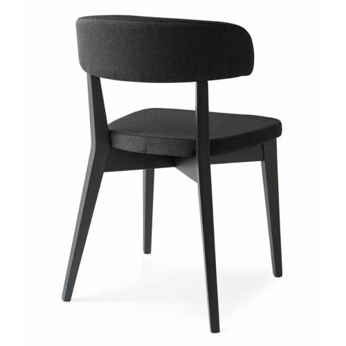 Silla Connubia Siren CB1536 con estructura de madera y asiento a elegir.