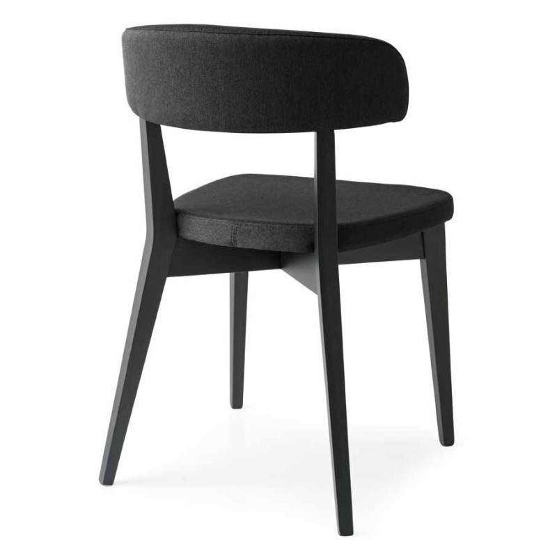  Chaise Connubia Siren CB1536 avec structure en bois et assise au choix