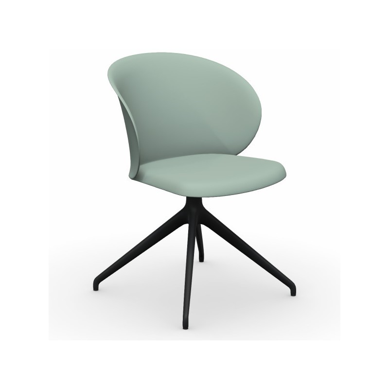  Silla giratoria Connubia Tuka CB21217 de 180° con estructura de aluminio y asiento a elegir - Con reposabrazos