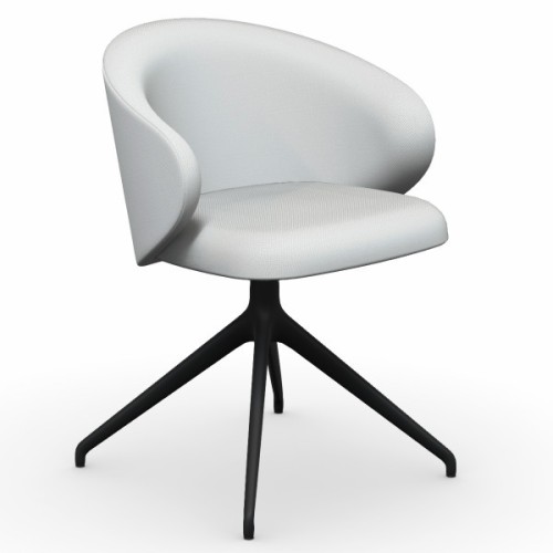 Connubia Sedia girevole Tuka CB21217-MTO 360 con struttura in alluminio e seduta a scelta - Con braccioli - IN PROMOZIONE CON VOUCHER FINO AL 14/09