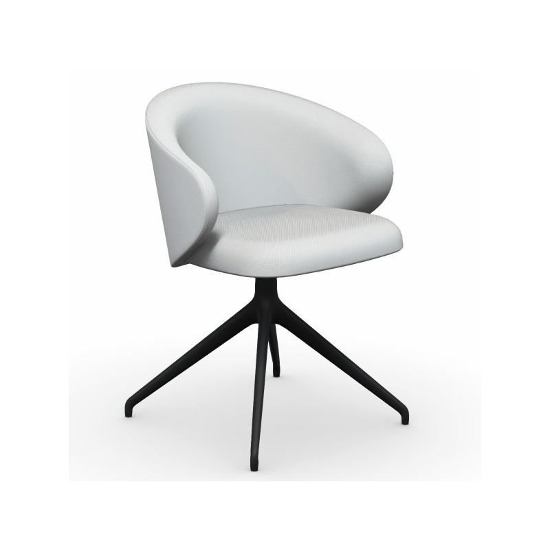  Fauteuil pivotant Connubia Tuka CB21217-MTO 360° avec structure en aluminium et assise au choix - Avec accoudoirs