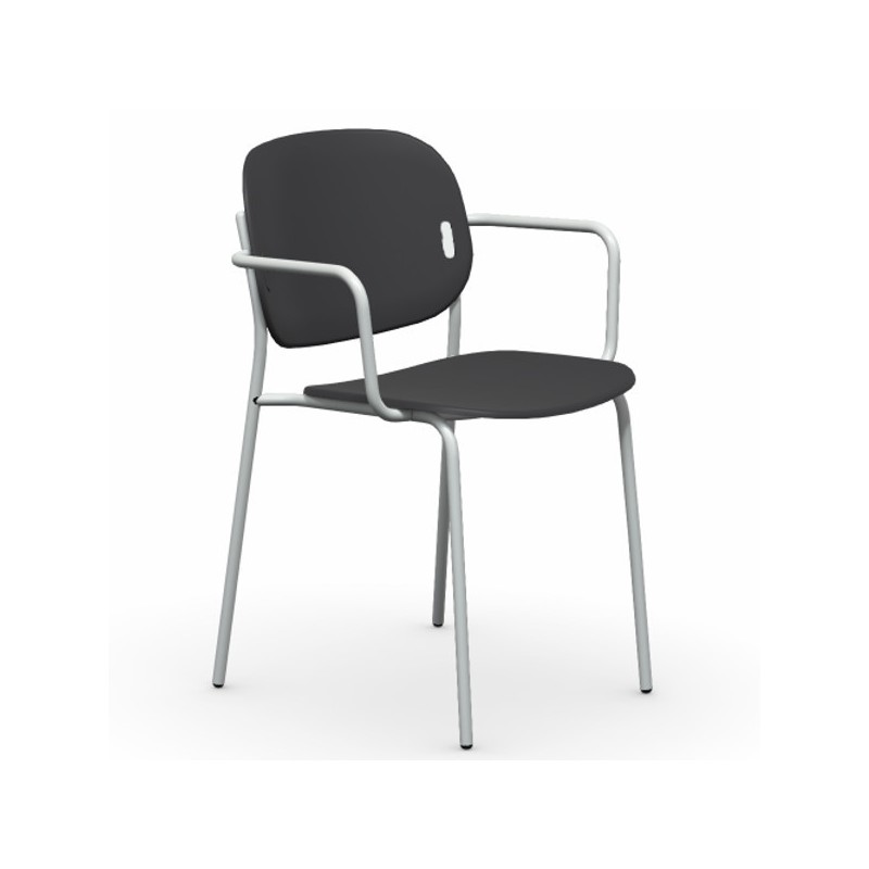  Connubia Chair with armrests Yo! CB1991-A with metal structure of h. 81 cm