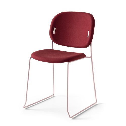 Connubia Chair Yo! CB1988 with metal structure and seat in plain fabric of h. 81 cm