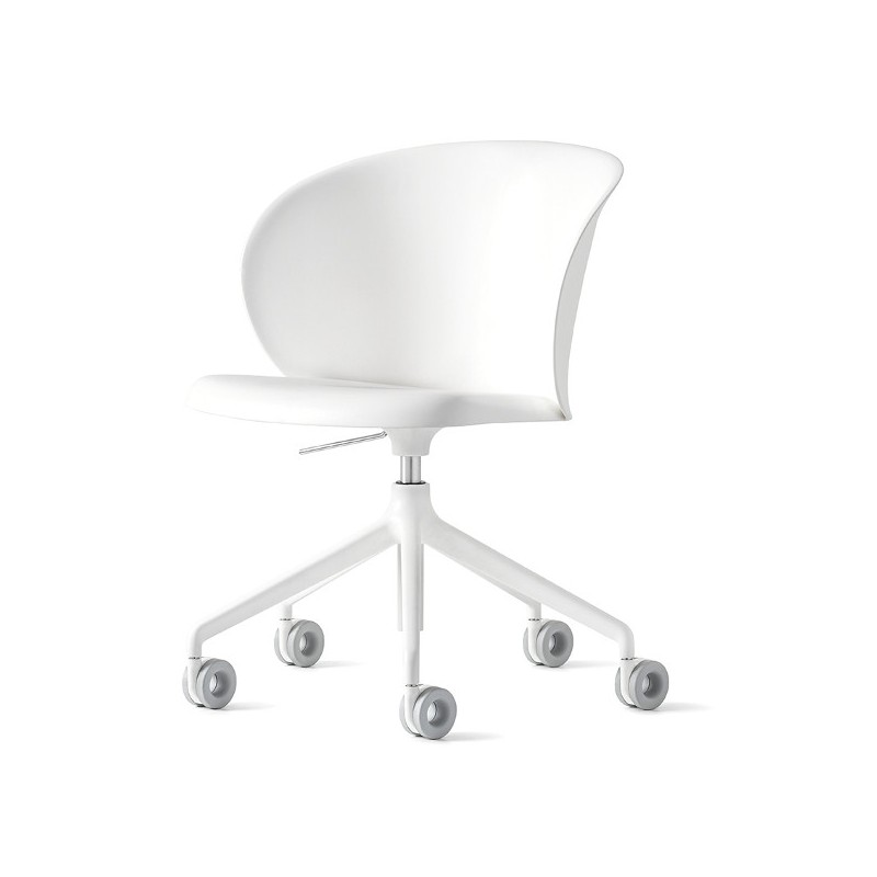 Fauteuil de bureau pivotant Connubia Tuka CB2126 avec structure en aluminium et assise au choix - Avec accoudoirs