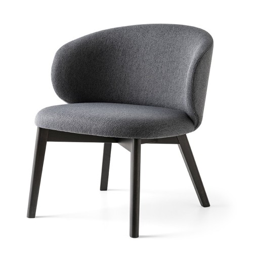 Connubia Sedia lounge Tuka CB2113-MTO con struttura in faggio e seduta a scelta - Con braccioli - IN PROMOZIONE CON VOUCHER FINO AL 14/09