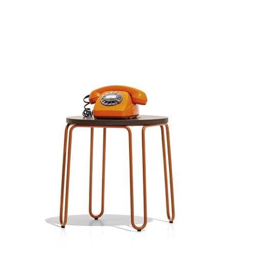 Connubia Stulle CB5209-P round coffee table with metal structure and melamine top Ø40 cm