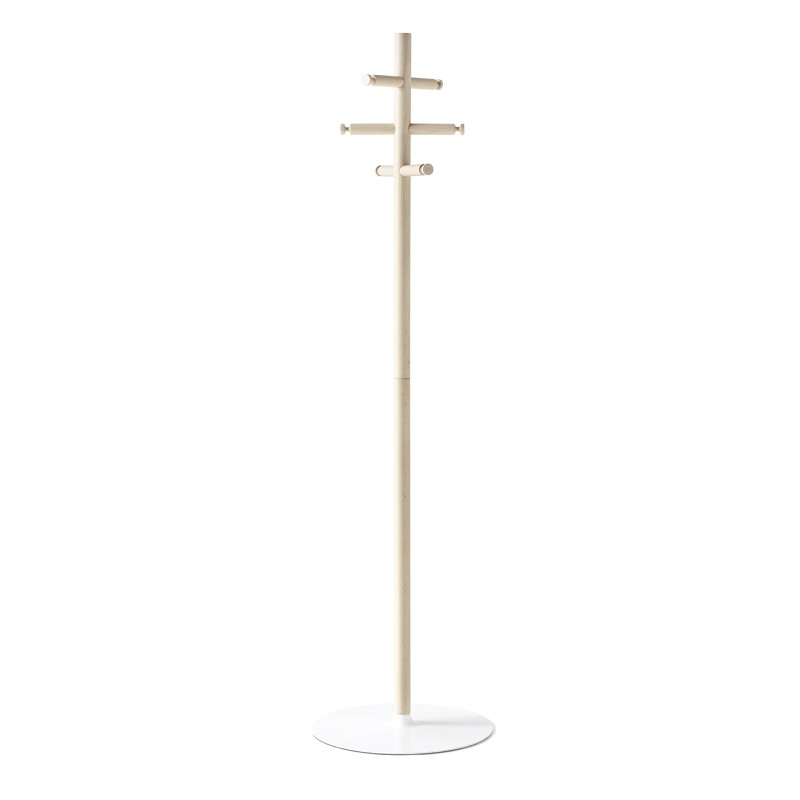  Connubia App CB5212 porte-manteau colonne avec cadre en métal et hêtre, hauteur 166 cm.