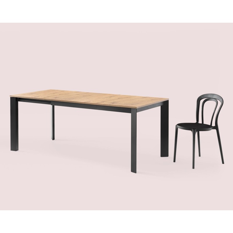  Connubia Table extensible Baron CB4010-R 130 avec pieds en métal de 130 (190) x85 cm