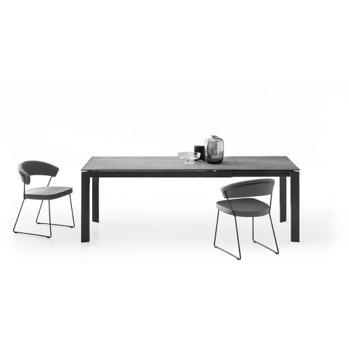 Connubia Table extensible Baron CB4010-R 160 avec pieds en métal 160 (220) x85 cm