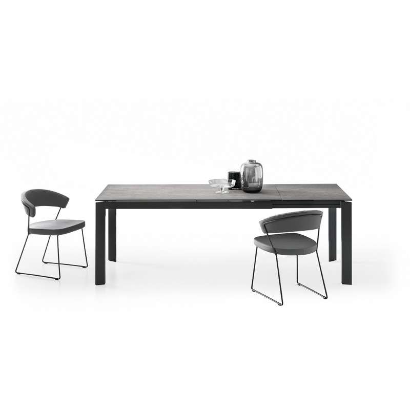  Table extensible Connubia Baron CB4010-R 160 avec structure métallique et plateau au choix de 160 (220) x 85 cm