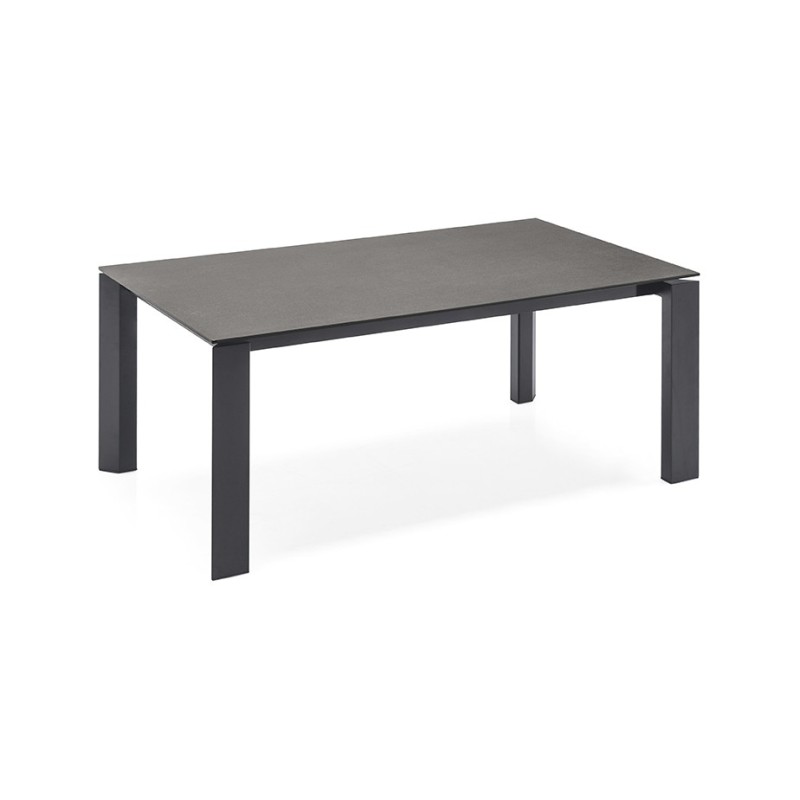  Mesa extensible Connubia Gate CB4088-R 180 con estructura metálica y tablero cerámico de 180(240)x100 cm.