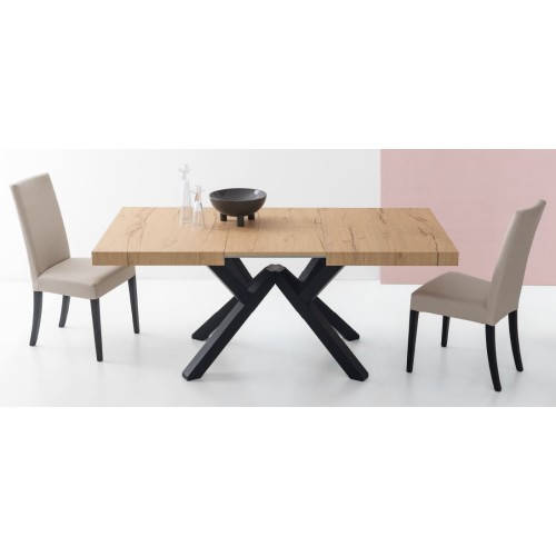 Table extensible Connubia Mikado CB4789-R 130 avec structure en hêtre et plateau en mélaminé de 130 (180) x 90 cm