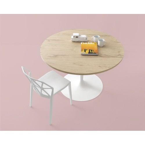 Connubia Fixed round table Planet CB4005-FD 90 with metal column Ø90 cm