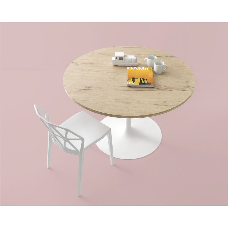  Connubia Planet CB4005-FD 90 fixed round table with metal frame and top of your choice of Ø90 cm