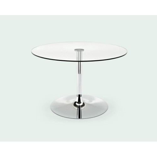 Table ronde fixe Connubia Planet CB4005-FD 120 avec structure métallique et plateau de Ø120 cm au choix