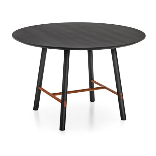 Connubia Fixed round table Yo! CB4805-FD 120 in wood of Ø120 cm