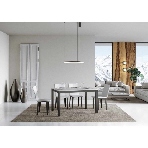 Itamoby Everyday Evolution extendable table in melamine and anthracite iron frame 120 (380) x90 cm