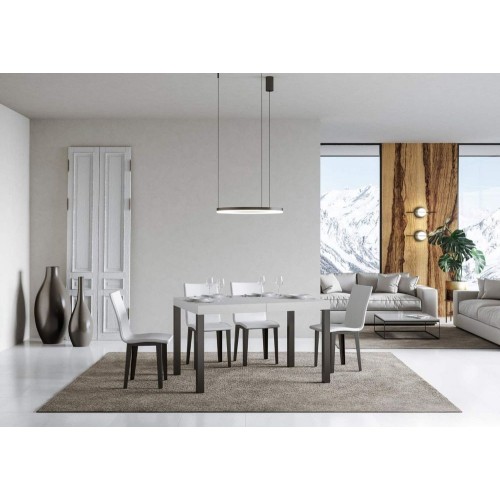 Itamoby Everyday extendable table in melamine and anthracite iron frame 130 (390) x90 cm