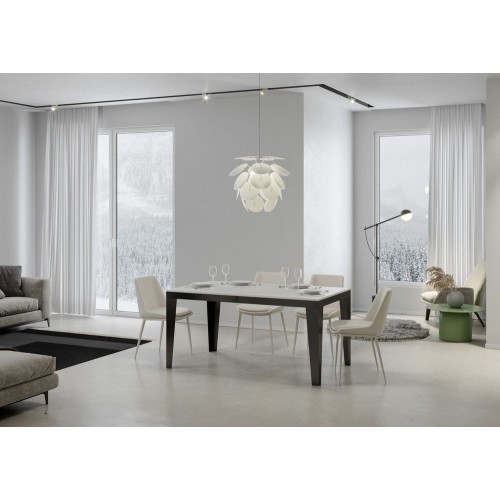 Itamoby Tavolo allungabile Flame Evolution in nobilitato e talaio in ferro antracite da 180(284)x90 cm