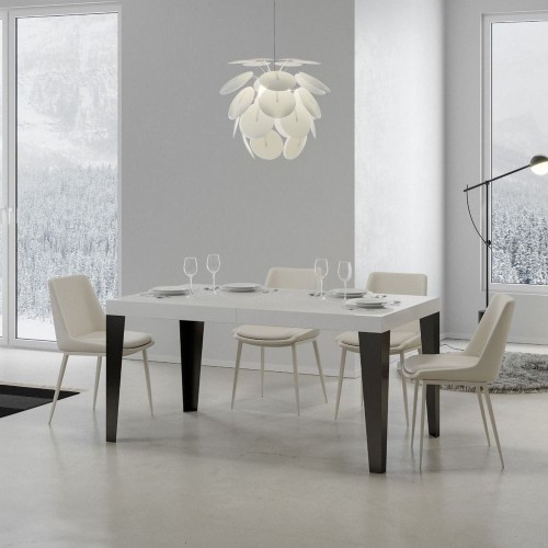 Itamoby Tavolo allungabile Flame in nobilitato e talaio in ferro antracite da 160(264)x90 cm