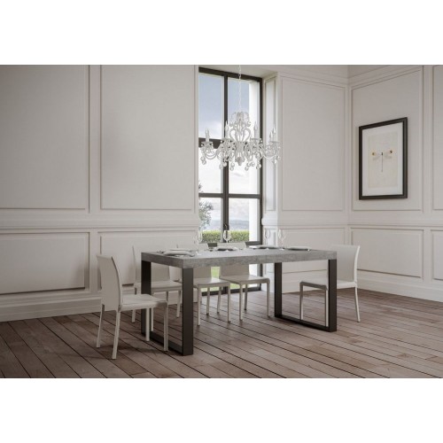 Itamoby Extendable table Tecno in melamine and iron frame 160 (264) x90 cm