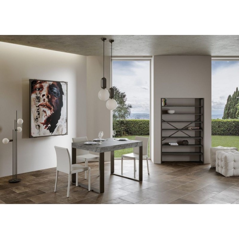  Itamoby Mesa extensible Tecno Premium en melamina y estructura de hierro 130 (234) x90 cm
