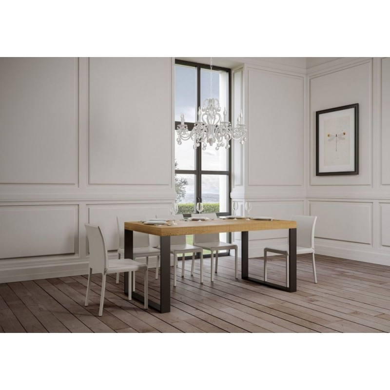  Itamoby Extendable table Tecno Premium in melamine and iron frame 160 (420) x90 cm