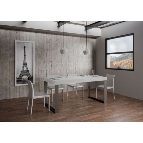 Itamoby Extendable table Tecno Premium in melamine and iron frame 180 (284) x90 cm
