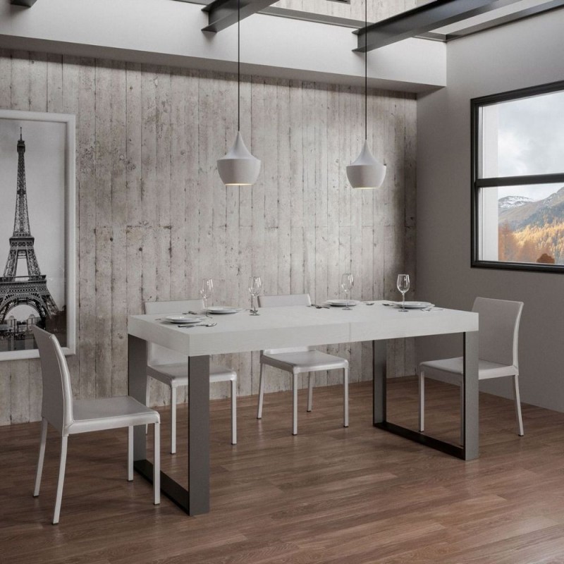  Itamoby Mesa extensible Tecno Premium en melamina y estructura de hierro 180 (440) x90 cm