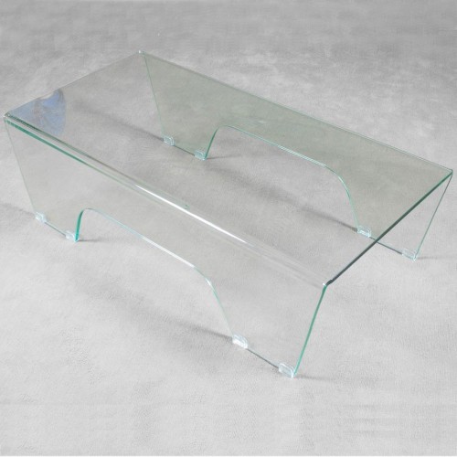 Itamoby Tavolino Ghoy in vetro trasparente da 120x60 cm