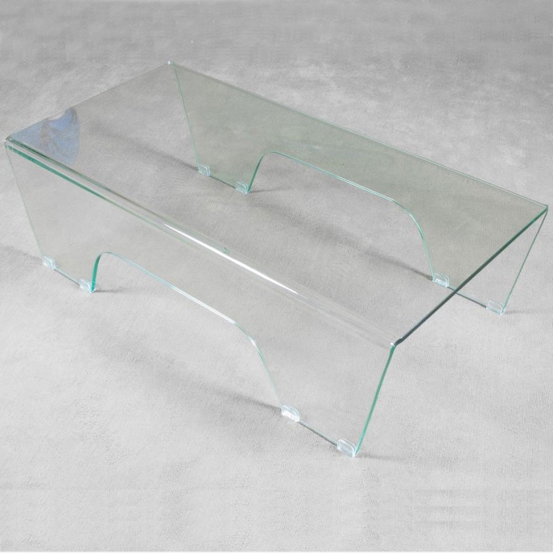  Mesita Itamoby Ghoy en cristal transparente 120x60 cms