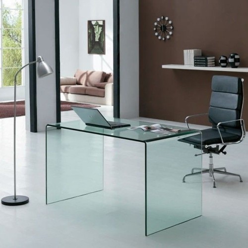 Itamoby Desk Glassy in transparent glass 100x60 cm