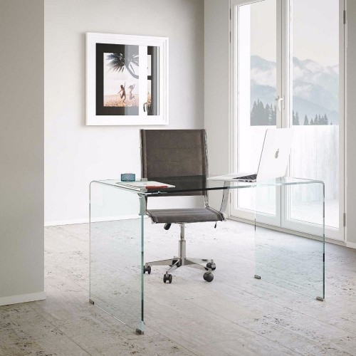Bureau Itamoby Glassy en verre transparent 120x70 cm