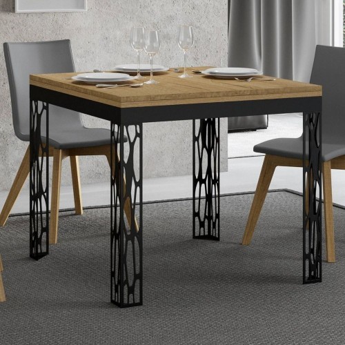 Itamoby Extendable table Ghibli Libra in melamine and anthracite iron frame 90 (180) x90 cm